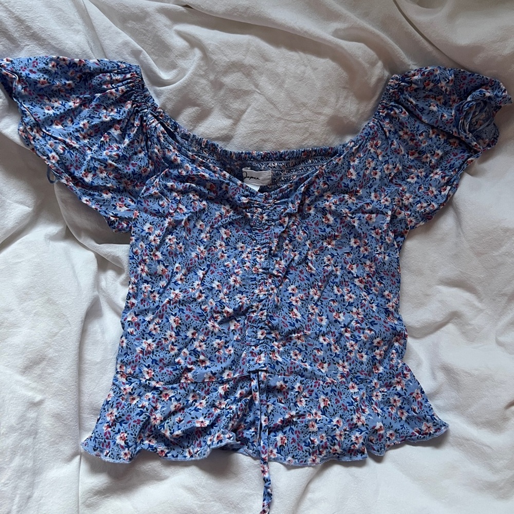 Japna Blue Floral Blouse